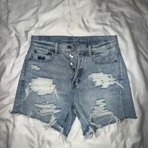 American Eagle Outfitters 90s Boyfriend Distressed Jean Shorts